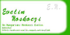 evelin moskoczi business card